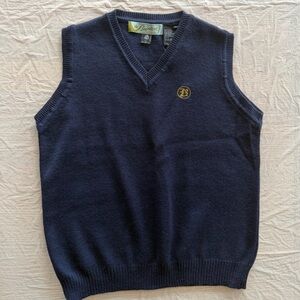 Burton Dark Blue V-Neck Men's Sweater Vest